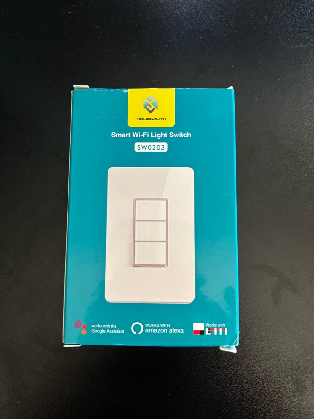 Smart Home Wi‑Fi Light Switch SW0203 - Works with Google Assistant, Amazon Alexa